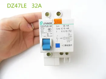 

DZ47LE 1P+N 32A C type 230V~ 50HZ/60HZ Residual current Circuit breaker with over current and Leakage protection