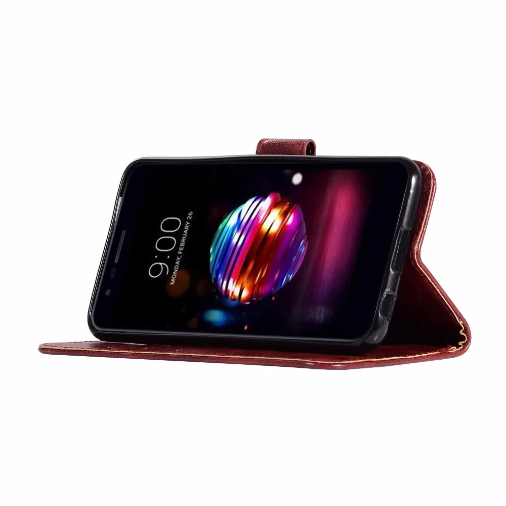 Для LG K10 2018 чехол Роскошный кошелек Обложка на заднюю панель из искусственной