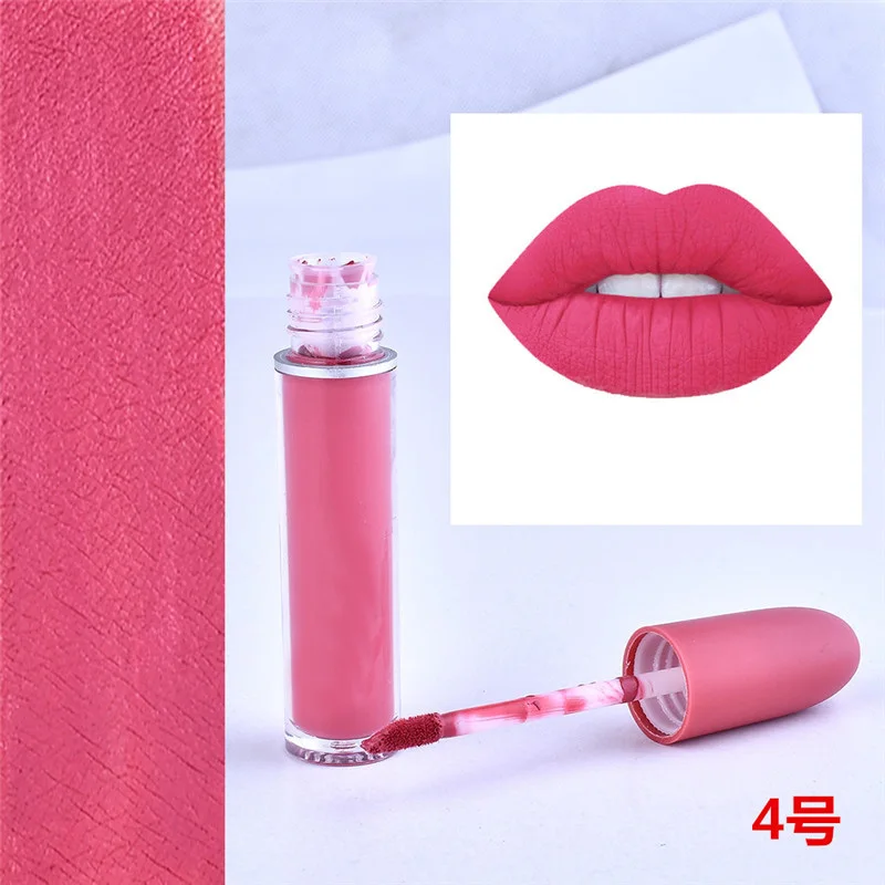 Профессиональный макияж стойкий телесный матовый Набор губной помады водонепроницаемый матовый бархатный блеск для губ фиолетовый тинт для губ корейская косметика