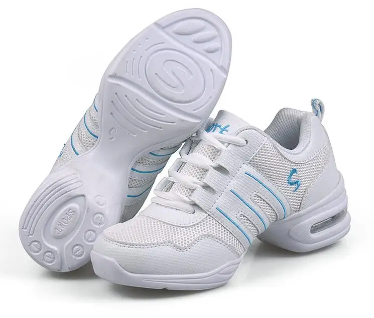 Najtaniej Nowy 2018 buty do tańca dla dziewczynek sport miękka podeszwa oddech kobiety buty do ćwiczeń nowoczesne buty do tańca jazzowego trampki bezpłatny prezent