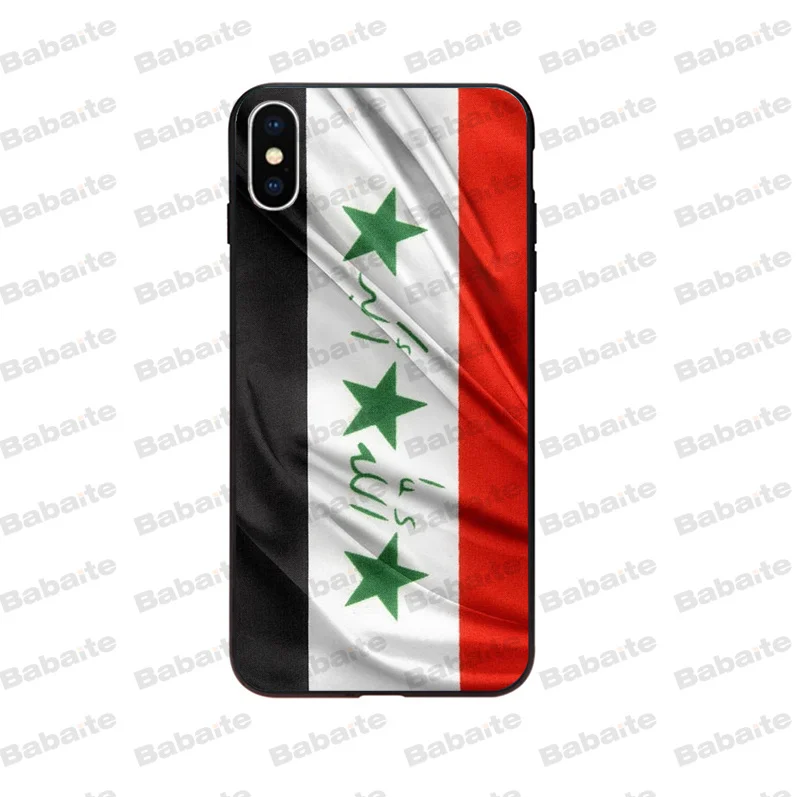 Babaite государственный флаг Ирака Обложка с рисунком Стиль Мягкий чехол для телефона для Apple iPhone 5 5S SE 6 6S 7 8 Plus X XS MAX XR чехол - Цвет: A11