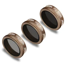 Набор фильтров нейтральной плотности Neewer из 3 предметов для квадрокоптера DJI Mavic Air Drone включает: ND4/ND8/ND16 фильтры(золото