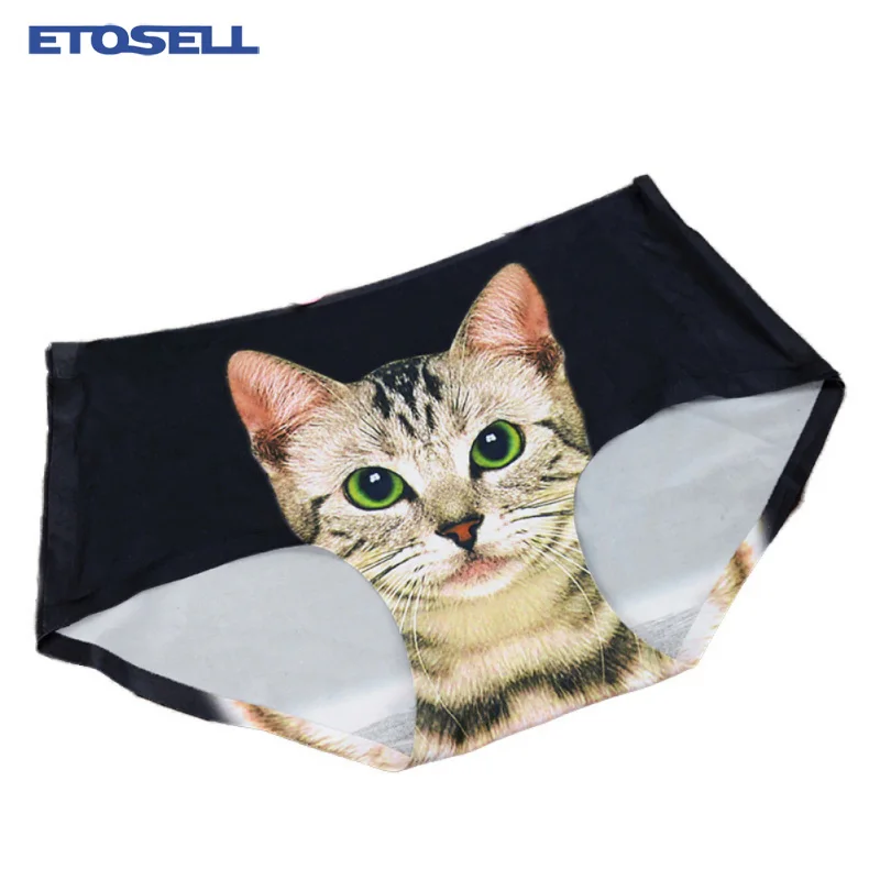 Трусы женские бесшовные с 3D принтом цвет в ассортименте M L XL XXL 1 шт | Женская