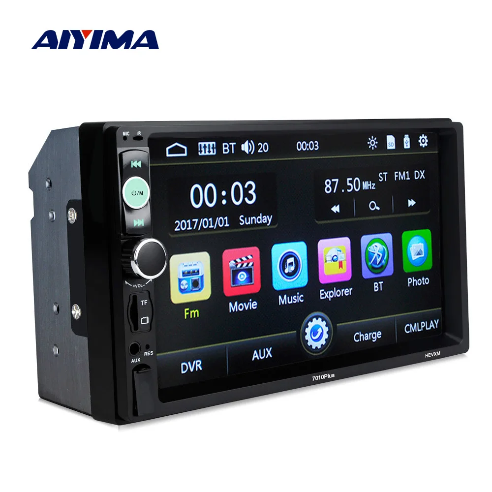 AIYIMA 7 &quotсенсорный экран 2 Din Bluetooth универсальный автомобильный MP5 плеер USB TF карта