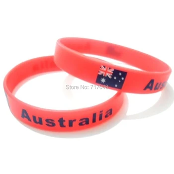 

100pcs Australia wristband silicone bracelets free shipping by FEDEX