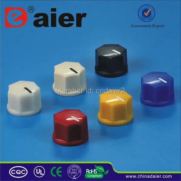 

KN-1250 Small ABS Fluted Black Pedal Knobs With Set Screw Pedal Knobs