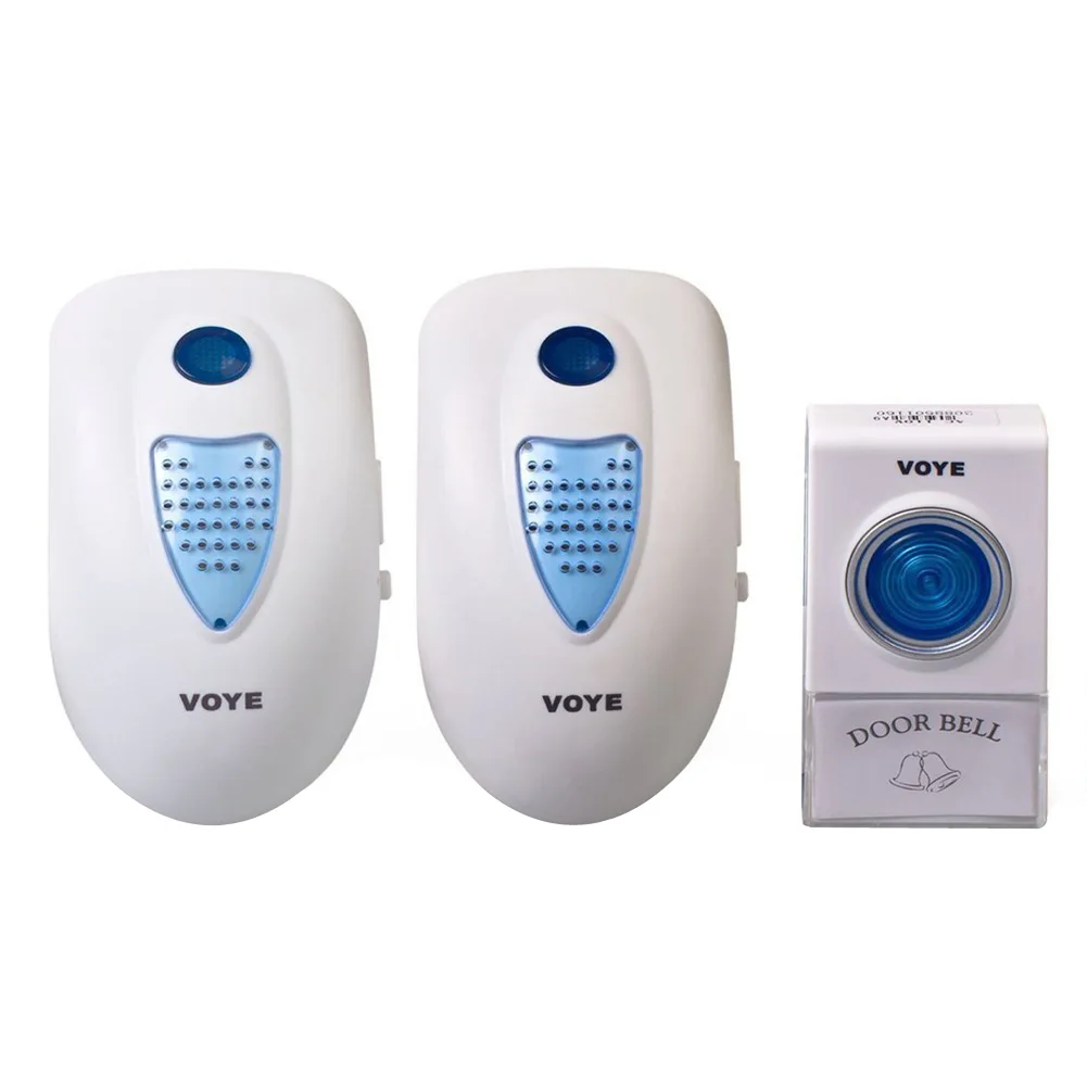 LED Plug in Wireless Digital Doorbell 1 Remote Control 2 Wireless