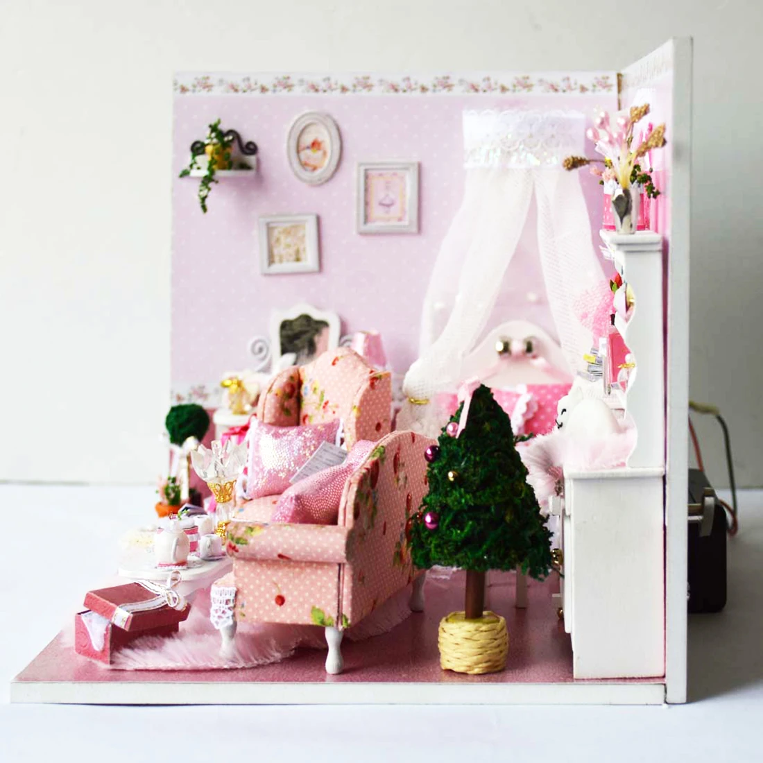 Kids Doll House Miniature Princess Diary 3D Diy Dollhouse Kit Miniature Wooden Toys for Children Christmas Gifts 2018