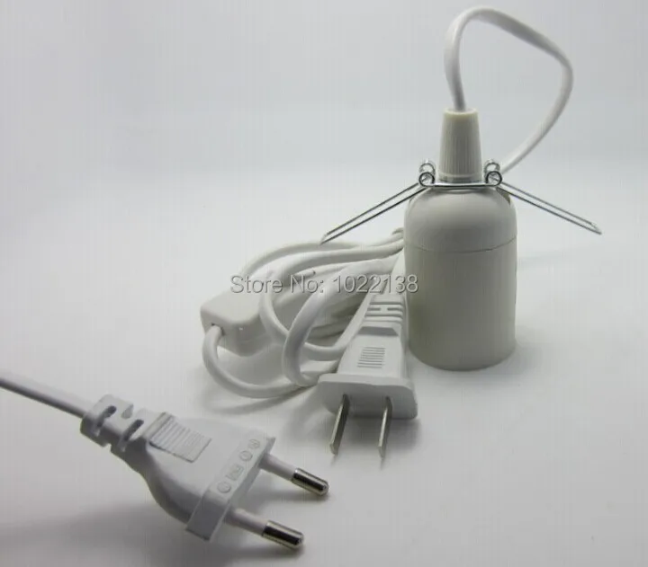 

E27 LED living bedroom Pendant Chandelier Dining Lamp holder base adapter Converter socket adapter+switch+plug+1.8m cable cord