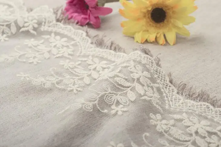 scrabooking Cotton Lace Trim for Wedding Decoration 2 Meters/Lot Beige Black White Wide Ribbon lace lace ribbon,lace sewing supplies,lace decoration,lace accessories,lace sewing accessories