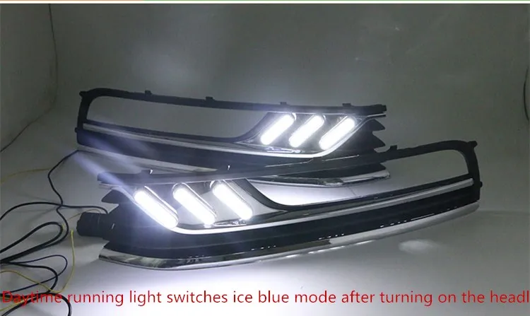 EOsuns светодиодный DRL дневного света для Volkswagen VW Passat B7, беспроводной контрольный переключатель, тусклый контроль, высокое качество