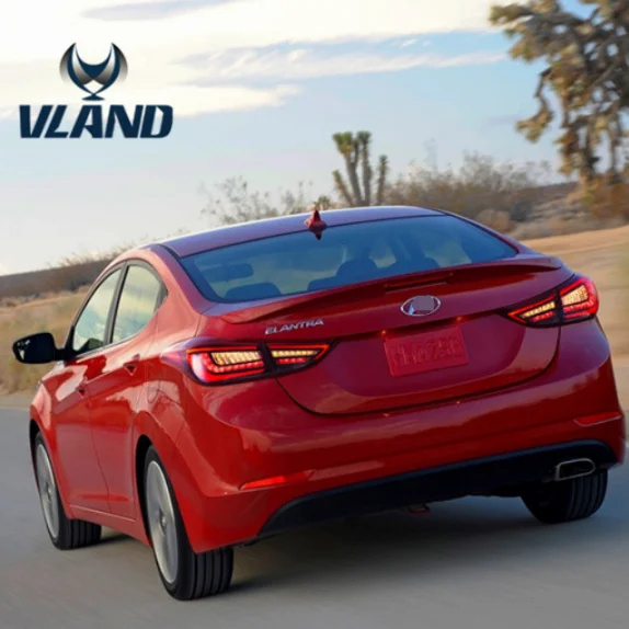 

VLAND Factory for Car Tail light for Elantra LED Taillight 2011-2016 for Elantra Tail lamp turn signal with sequential indicator