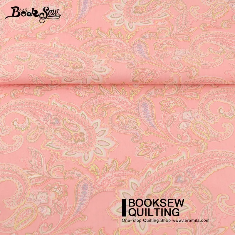 Booksew New Arrival Sewing Elegant Pink Flowers Pattern Dolls Cotton Twill Fabric Bedding Set Dolls Pillows Crafts Curtains