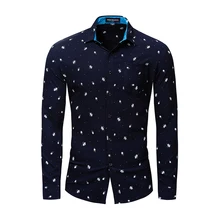 JUNGLE ZONE европейский размер Мужская Цветочная рубашка с длинным рукавом размера плюс 3XL повседневные рубашки на пуговицах 175