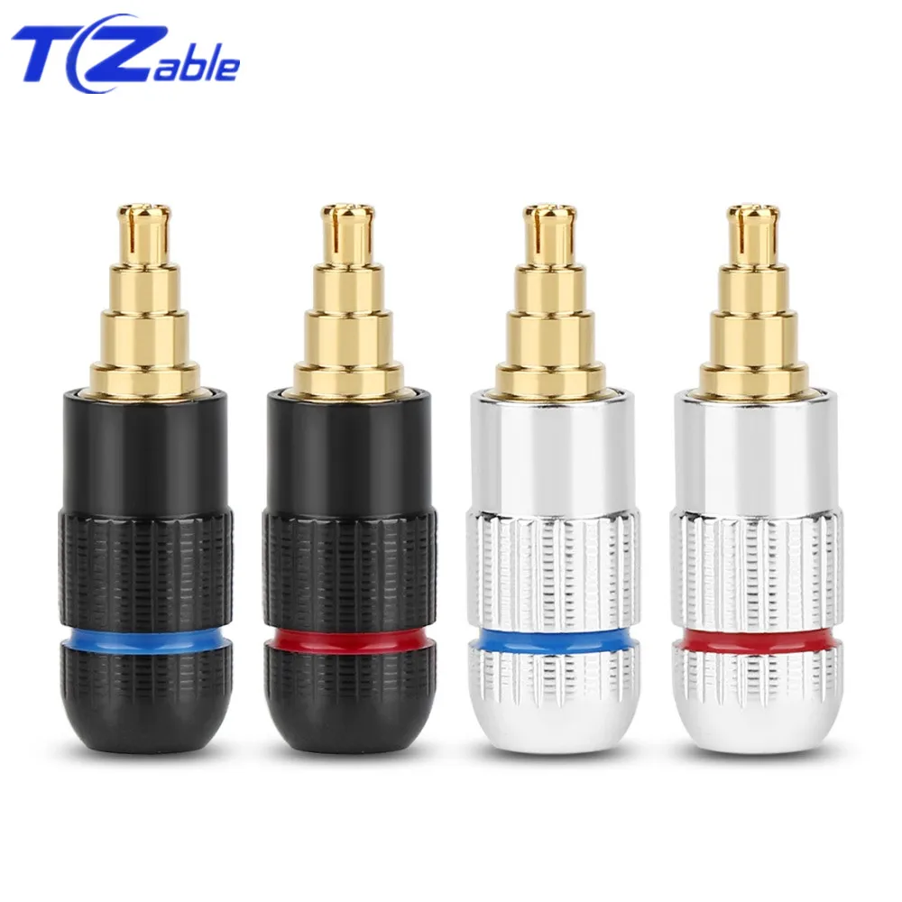 Hifi Plug Headphone Jack Solder Audio Connector For IE40 Pro DIY Earphone Pin Plug Copper Gold Plated Earphone Male Pin Adapter