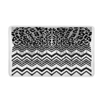 

Leopard Spots and Tribal Anti-Slip Door Mat Home Decor, Indoor Entrance Doormat 30"(L) x 18"(W) inches Entryway Mat Decor