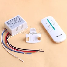 220 В беспроводной 2 способа включения/выключения лампы дистанционное управление переключатель приемник передатчик и Прямая поставка