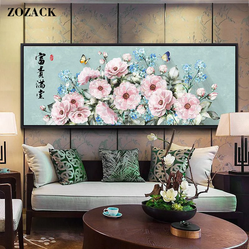 

DMC DIY Chinese Cross Stitch Kits Embroidery Needlework Sets Printed Fabric Flowers Butterflies Patterns Counted Cross-Stitch