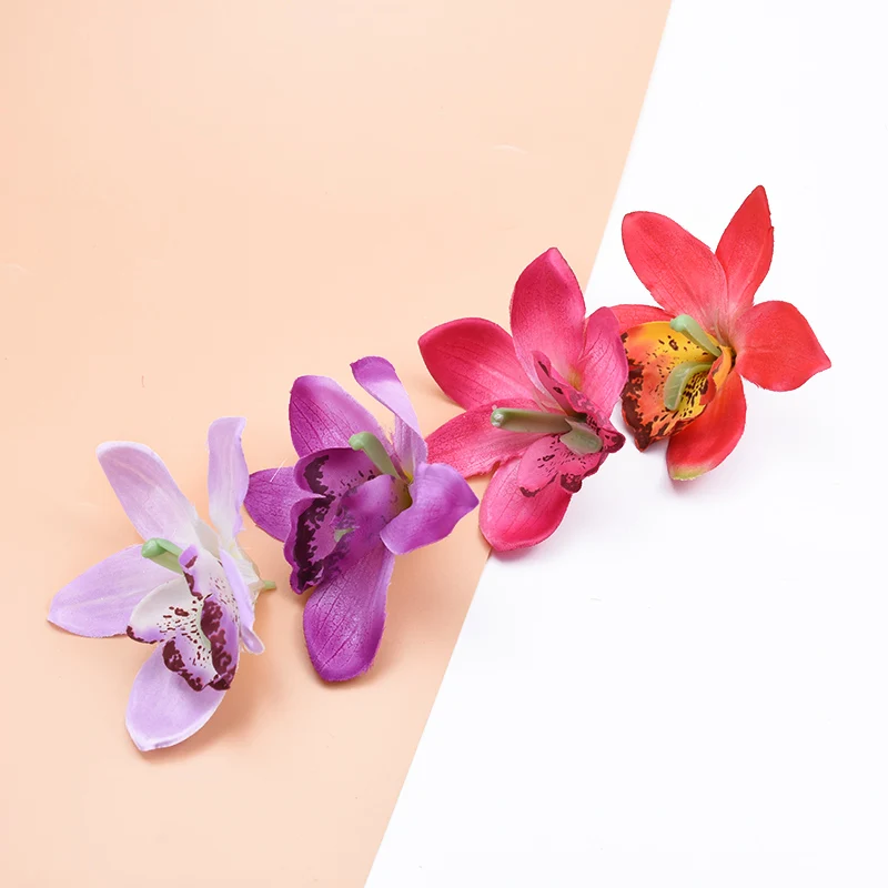 3 шт. шелковые виды Орхидея, искусственные цветы для украшения дома, искусственные растения для скрапбукинга, декоративные цветы, венки