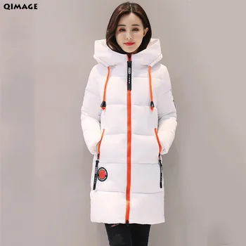 

QIMAGE 2017 Hot Winter Women Coats Korea Silm Short Parka With Hood Jacket Thick Warm Cotton Padded Coat Ladies Outwear M-XXXL