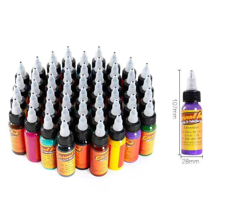 

50 color tattoo ink set 1 ounce 30 ml / bottle tattoo ink color set tattoo makeup beauty skin body art permanent makeup