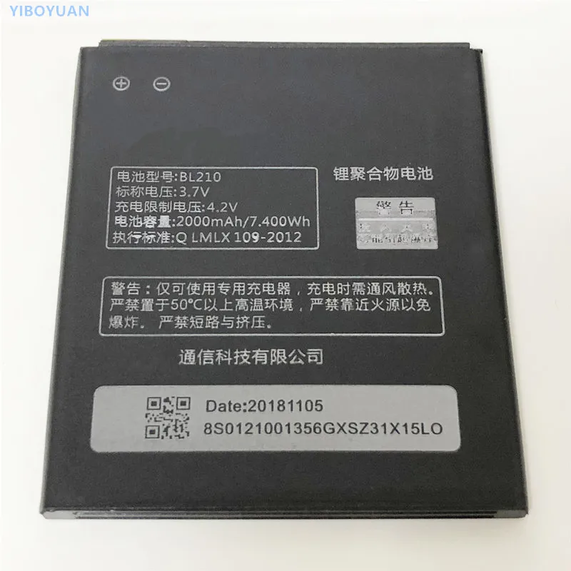 

3.7V 2000mAh BL210 For Lenovo A536 A606 A656 A658T A750E A766 A770E A828t S650 S658t S820 S820E Battery