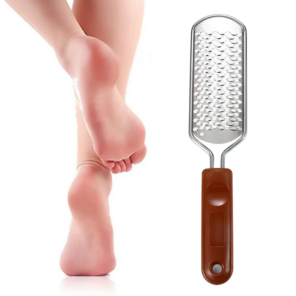 

ELECOOL 1pc Foot Grinding Tool Foot File Skin Care Rasp Callous Remover Durable Stainless Steel Hard Skin Removal Pedicure Tool