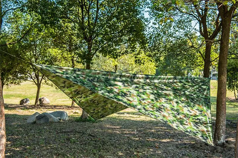 Waterproof Sun Shelter Tent Tarp 3x3m Outdoor Camping Hammock Rain Fly Anti UV Beach Tent Shade Camping Sunshade Awning Canopy (1)
