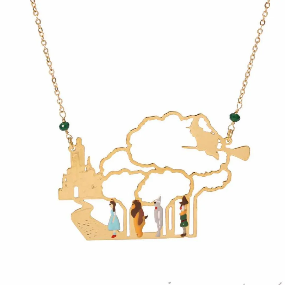 

2018 Amybaby Dorothy And Lion Enamell Glaze Necklace Jewelry For Party