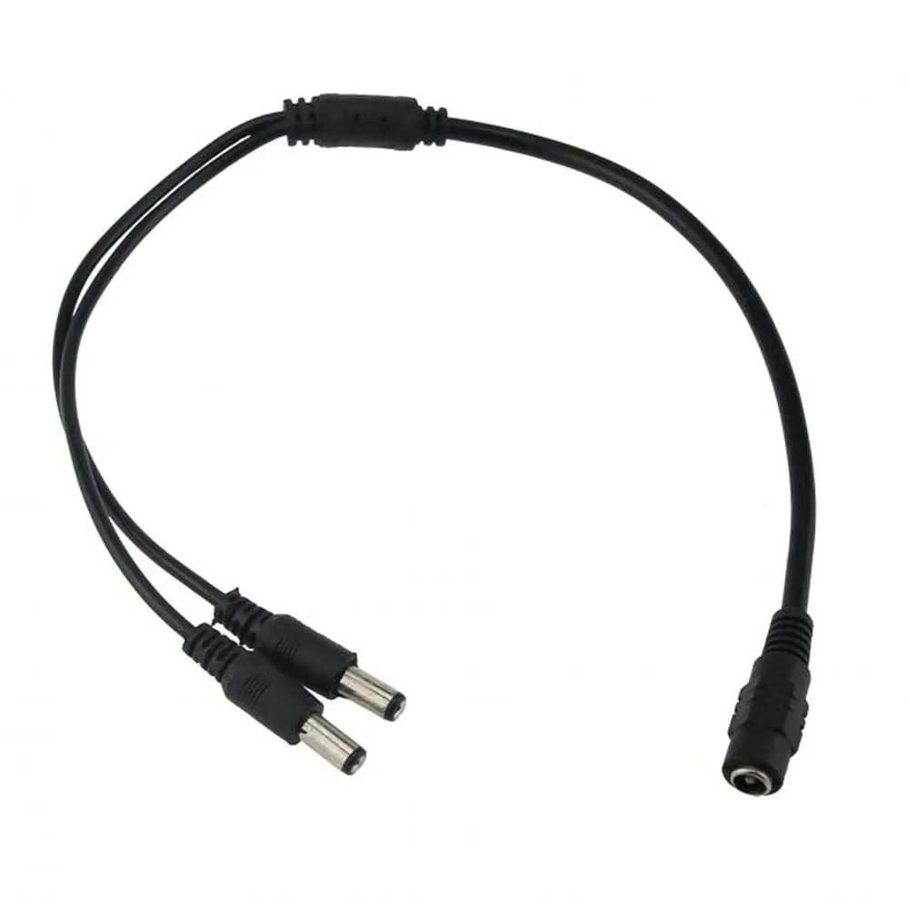 DC 1 Female to 2 Male Power Split Splitter Cable 2.1*5.5mm for CCTV Camera Security DVR Accessories LED Light Strip