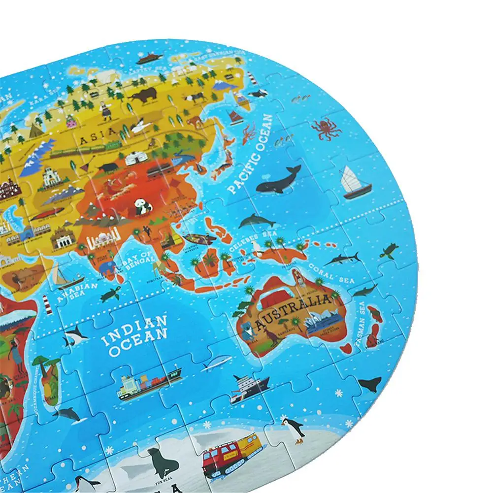 Koop 100 PCS Wereldkaart Puzzel kinderen Puzzel Intelligentie Ontwikkeling Educatief Puzzel Speelgoed Monteren Game Kids Gift Met Doos