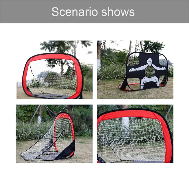 REIZ Foldable Football Gate Net Goal Gate Extra-Sturdy Portable Soccer Ball Practice Gate Kids Children Students Soccer Training