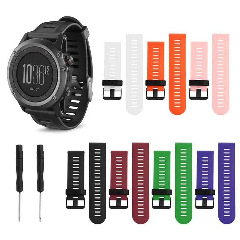 ALLOYSEED силикона смарт-наручные часы ремешок Часы Браслет замена для Garmin Fenix3/Fenix3HR/Fenix5 х Смарт часы ремень