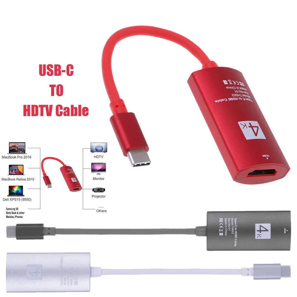 Одежда высшего качества USB-C type-C к HDMI кабель 1080 P HDTV адаптер конвертер Plug and play Дизайн без внешнего драйвера требуется
