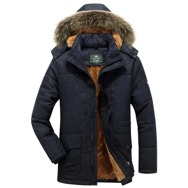 

ZDJP 2018 Fashion Cotton Casual M-7XL Men Long Winter Coat AFS JEEP New Down Jackets Coat Outwear Jackets Hot 7176