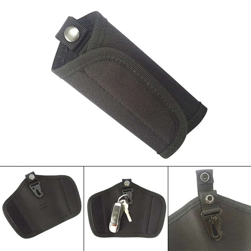 

New Men Tactical Key Belt Pouch Outdoor 600D Nylon Waterproof EDC Bag Carabiner Keychain Case LMH66