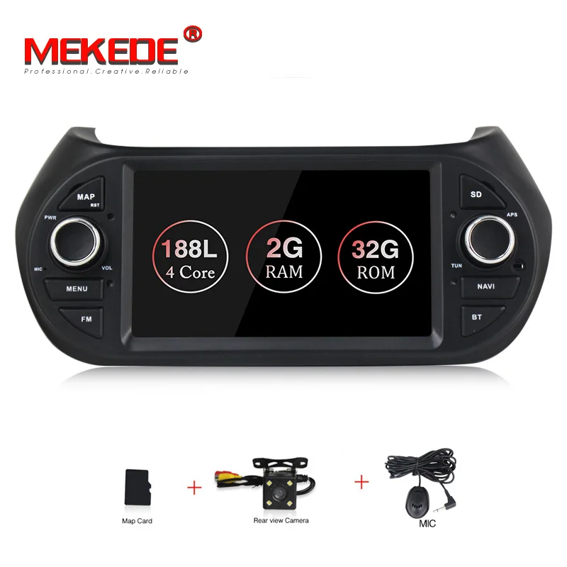 MEKEDE HD Автомобильный мультимедийный плеер gps Android 8,1 автомобильный Радио 1Din DVD для FIAT/Fiorino/Qubo/Citroen/Nemo/peugeot/Bipper - Цвет: 9.1 32G DVD camera