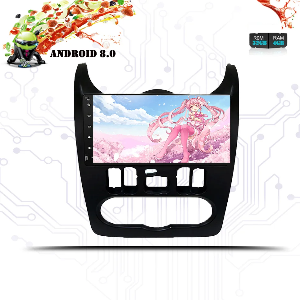 Восьмиядерный 4 Гб RAM Android 10.0Car Radio Стерео DVD плеер для Renault Dacia Sandero 2008 2009 2010 2011 2012 WIFI