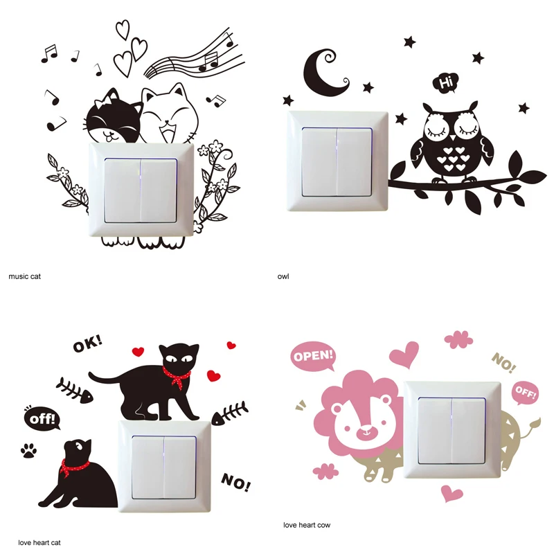 Light Switch Sticker DIY Kitchen Warmly Decorated Wall Stickers Vinyl Wall Decal Waterproof Living Room Socket Bathroom Bedroom Light Switch Sticker DIY Kitchen Warmly Decorated Wall Stickers Vinyl Wall Decal Waterproof Living Room Socket Bathroom Bedroom
