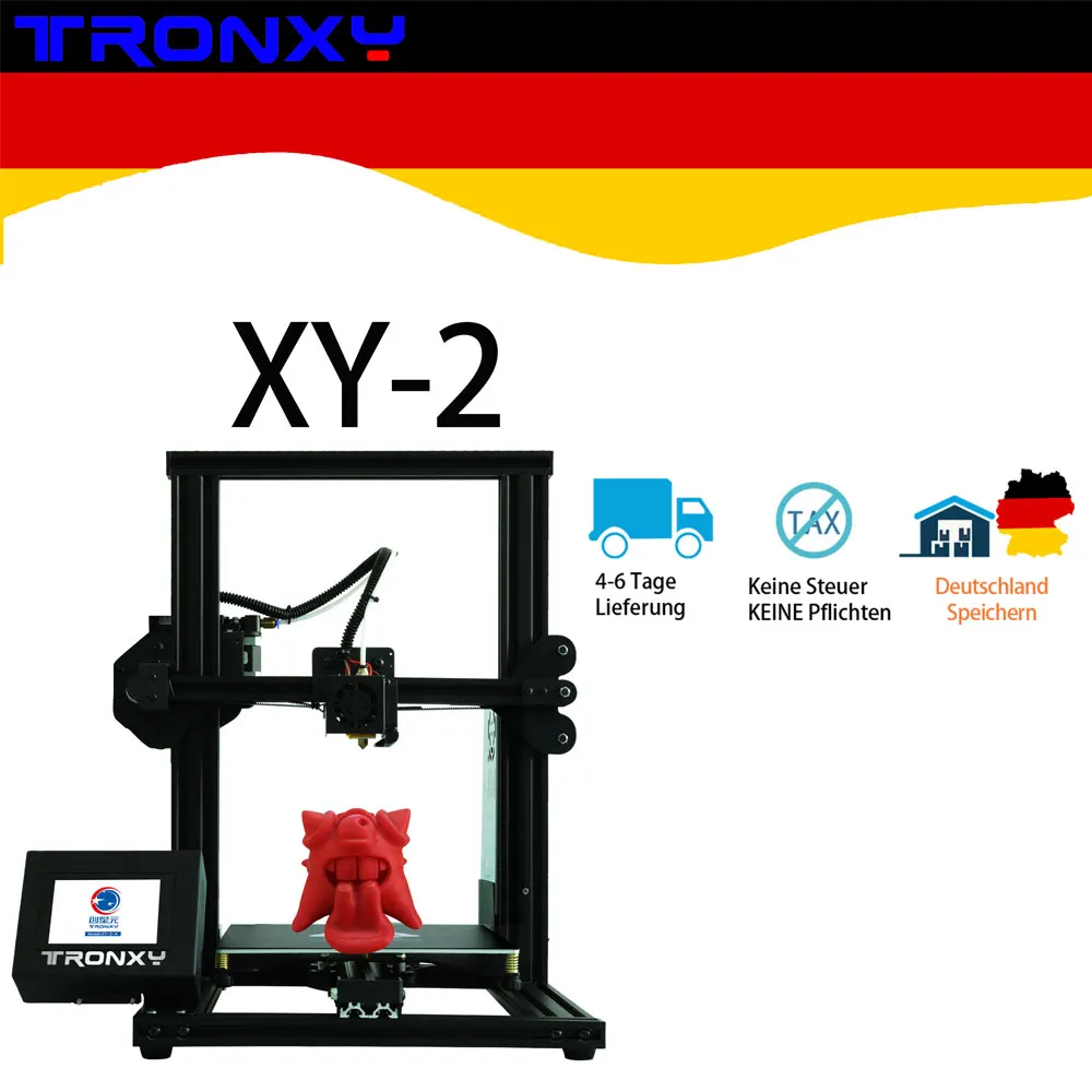 

2019 Newest Tronxy XY-2 3D Printer 4020 Aluminium Profile 3.5 Inches Full Color Touch Screen with hotbed Fast Assembly Drucker