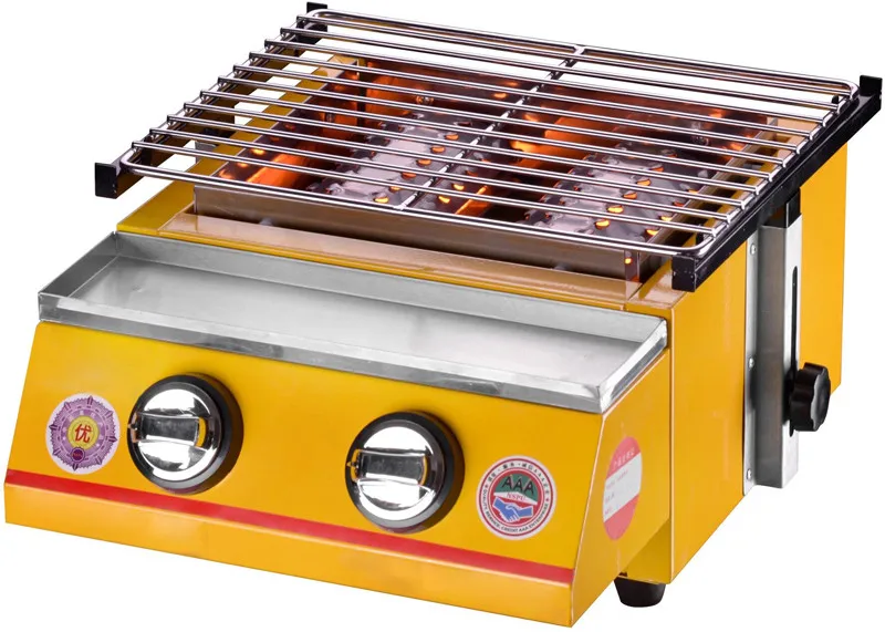 GZZT Gas Barbecue Furnace Environmental Barbecue Gas Barbecue Furnace 2 Burner Adjustable Height Barbecue Size 320*250mm GZZT Gas Barbecue Furnace Environmental Barbecue Gas Barbecue Furnace 2 Burner Adjustable Height Barbecue Size 320*250mm