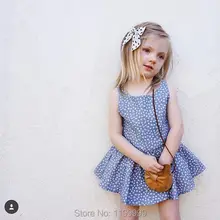 INS HOT 2017 SUMMER BABY GIRL CLOTHES GIRLS dot blue PATTERN CARTOON DRESSES FOR GIRLS VESTIDOS