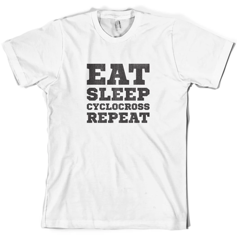 Eat Sleep Cyclocross Repeat Мужская футболка Cyclo cross CyclER 10 цветов уникальная хлопковая с