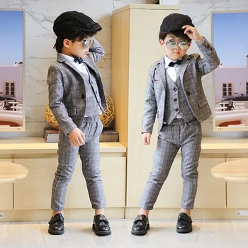 

Boys Autumn Winter Suits Vest Three Pieces Set Children's Casual Suit Kids Clothes Boys