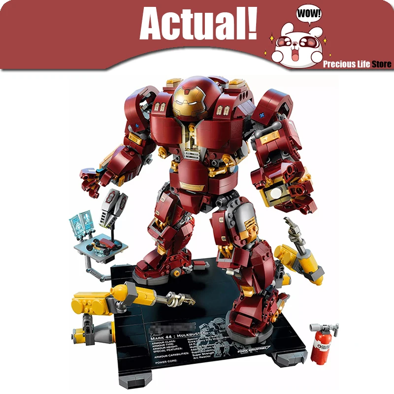 

Lepin 07101 Super Genuine Heroes 76105 Iron Man Anti Hulk Mech 1527Pcs Toy Building Bricks Blocks Model AVENGERS Infinity War