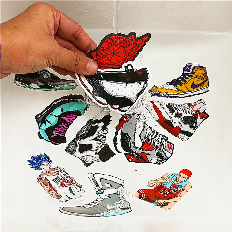 100 шт./компл. забавные кроссовки баскетбол AJ обувь водонепроницаемый стикер s для чемодана Холодильник Скейтборд ноутбука Наклейка Стикер
