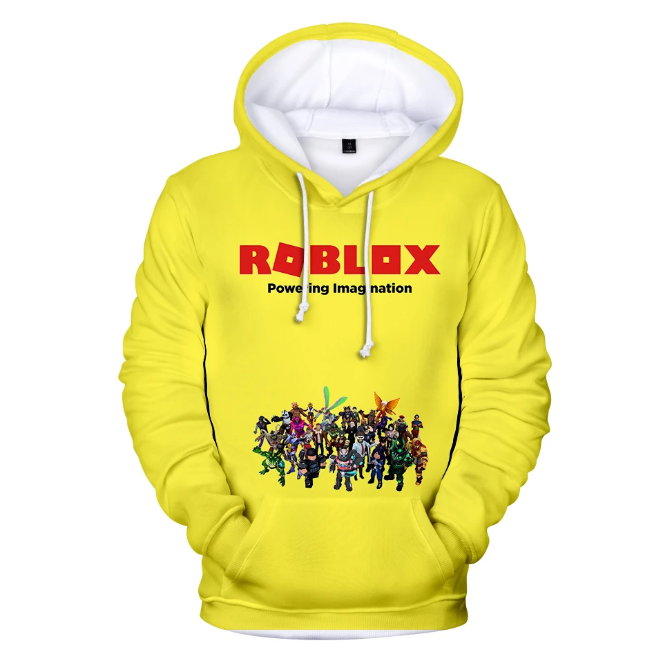 Толстовка с 3D-принтом Roblox для мальчиков и девочек, модные толстовки с капюшоном в стиле Харадзюку, популярные пуловеры с капюшоном для