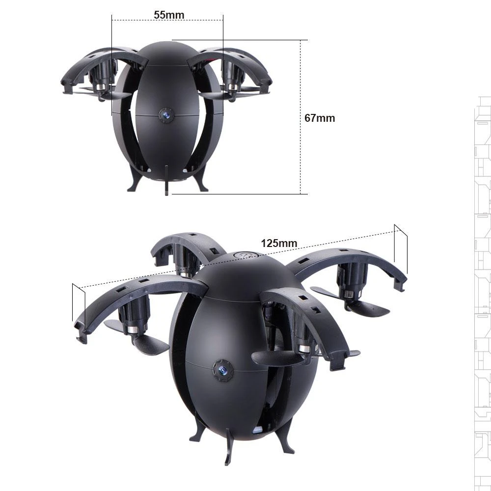 FF2 FPV Egg Drone Mini Racing Drone Christmas Gift RC Mini Quadcopter RTF With Wifi HD
