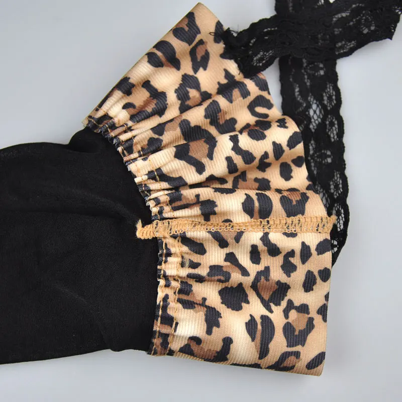Новые Модные женские сексуальные леопардовые чулки с животным принтом, Чулки с кружевными подвязками, чулочно-носочные изделия, сексуальное нижнее белье, женские чулки