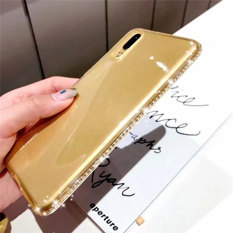 Роскошный сверкающий чехол с кристаллами для телефона huawei P20 P30 Pro Коврики 10 20 Lite P